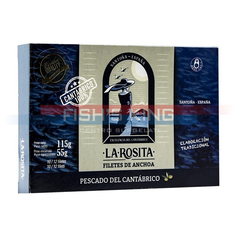 Filetti Di Acciughe Del Mar Cantabrico Confezione Da 115 Gr