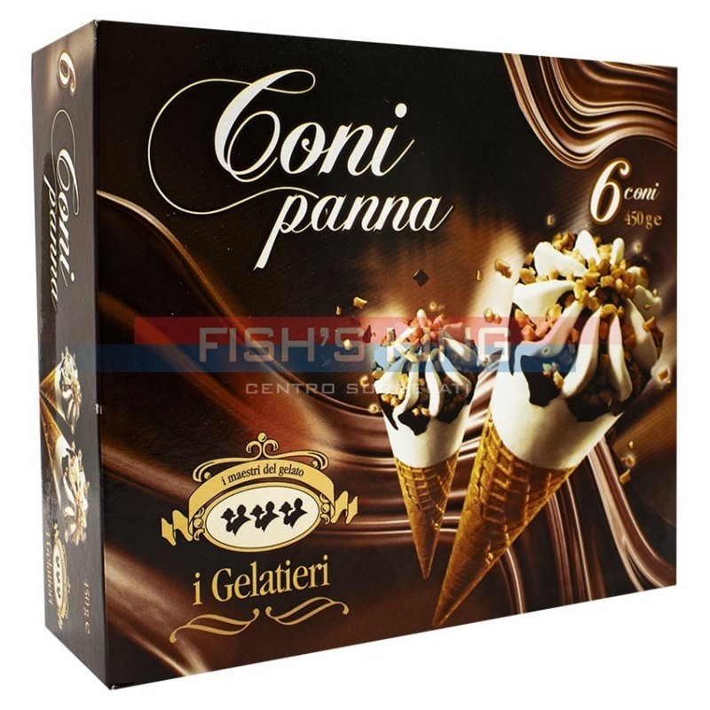 Gelato Cono Panna Confezione Da 450 Gr Con 6 Pezzi