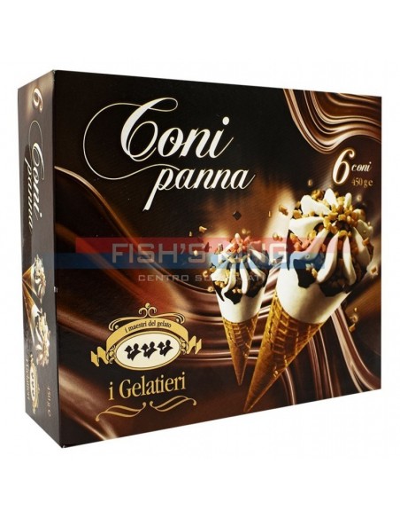 Gelato Cono Panna Confezione Da 450 Gr Con 6 Pezzi