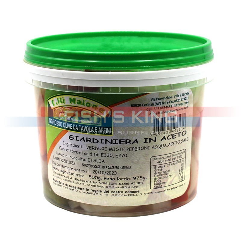 Giardiniera In Aceto Confezione Da 500 Gr