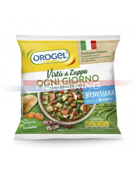 Virtù Di Zuppa Verdure E Legumi Surgelata Confezione Da 500 Gr