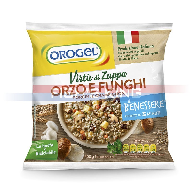 Virtù Di Zuppa Di Orzo E Funghi Surgelata Confezione Da...