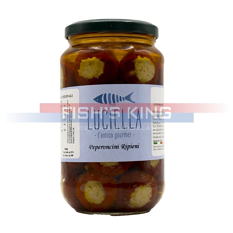 Peperoni Ripieni Al Tonno Confezione Da 580 Gr