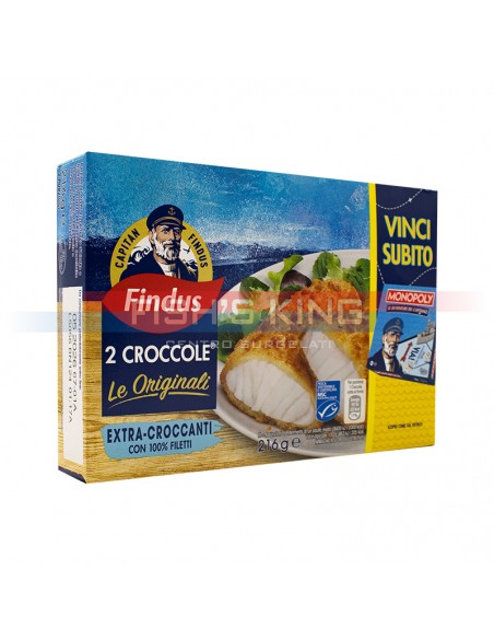 Croccole Di Merluzzo Surgelate Confezione Da 2 Pezzi Da 216 Gr