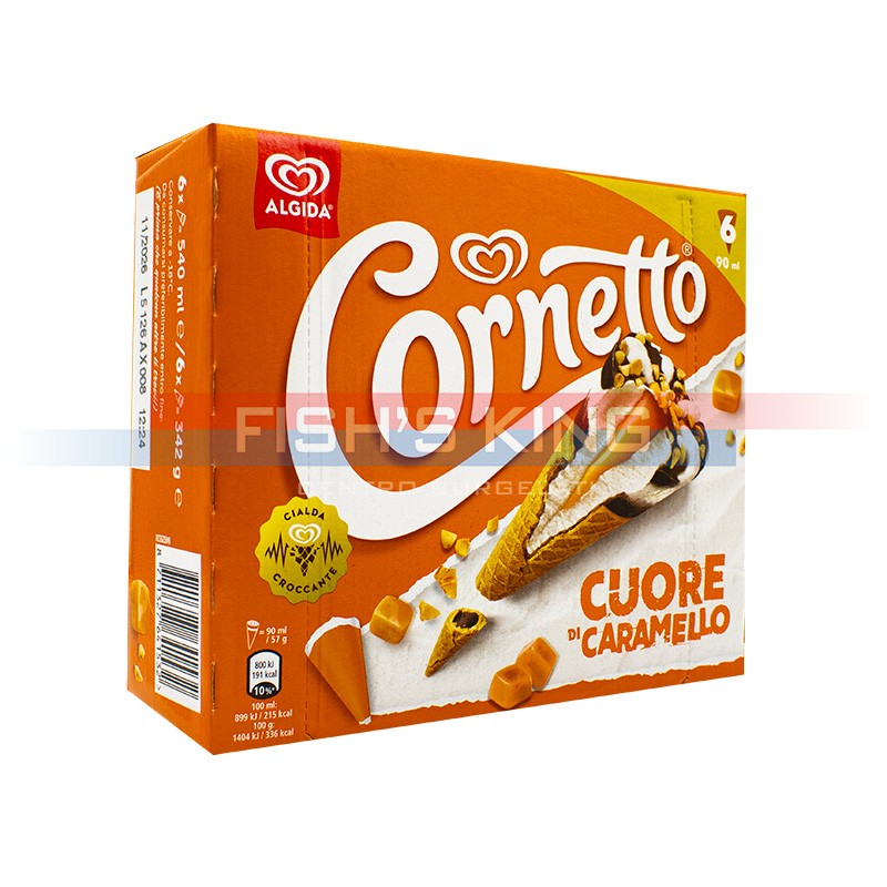 Cornetto Cuore Al Caramello Confezione Da 6 Pezzi