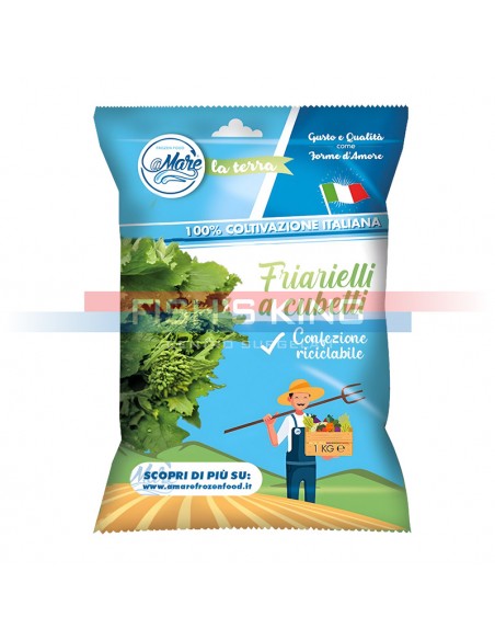 Friarielli A Cubetti AMARE Surgelati Confezione Da 1 Kg