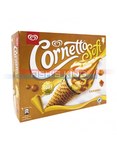 Cornetto Soft Vaniglia E Caramello Confezione Da 4 Pezzi
