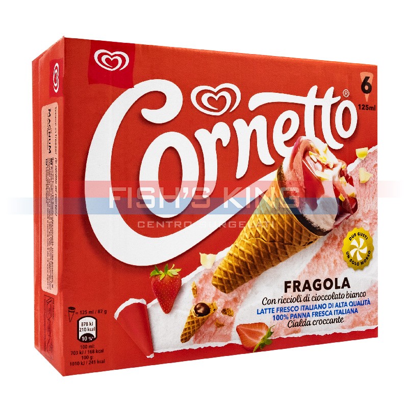 Cornetto Alla Fragola Confezione Da 6 Pezzi