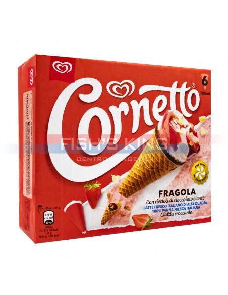 Cornetto Alla Fragola Confezione Da 6 Pezzi