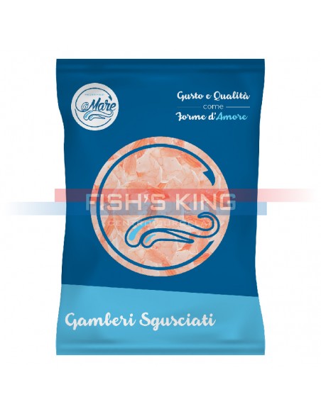 Gamberi Sgusciati AMARE Surgelati Pezzatura 10/30 Confezione Da 400 Gr